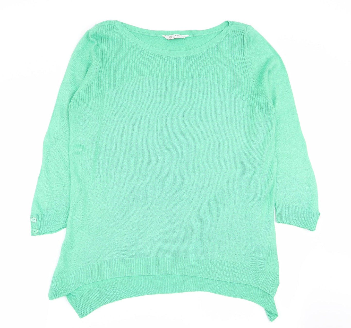 Womens UK Size 12 BHS Green Pullover Jumper
