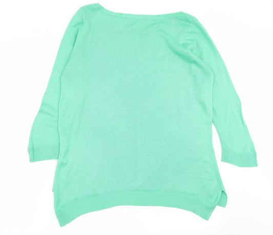 Womens UK Size 12 BHS Green Pullover Jumper