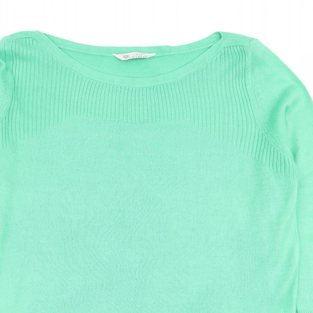 Womens UK Size 12 BHS Green Pullover Jumper