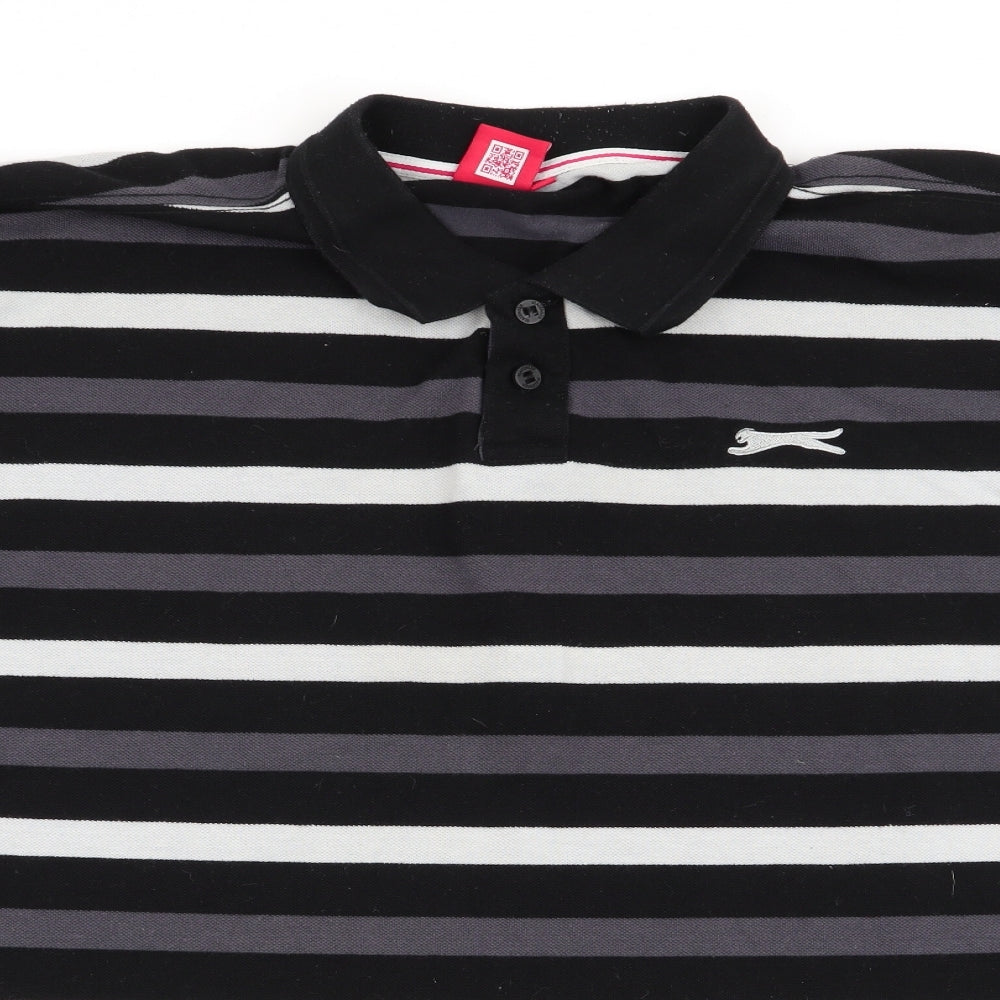 Slazenger Mens Multicoloured Striped   Polo Size 2XL