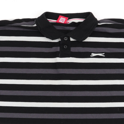 Slazenger Mens Multicoloured Striped   Polo Size 2XL