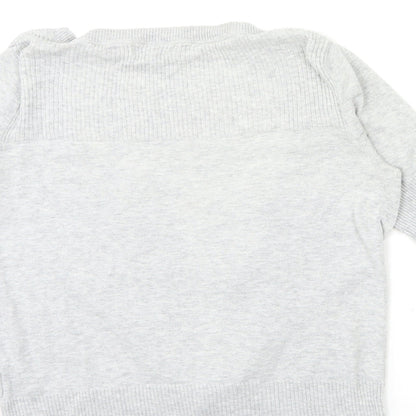 Womens UK Size 8 Papaya Grey Cardigan Jumper