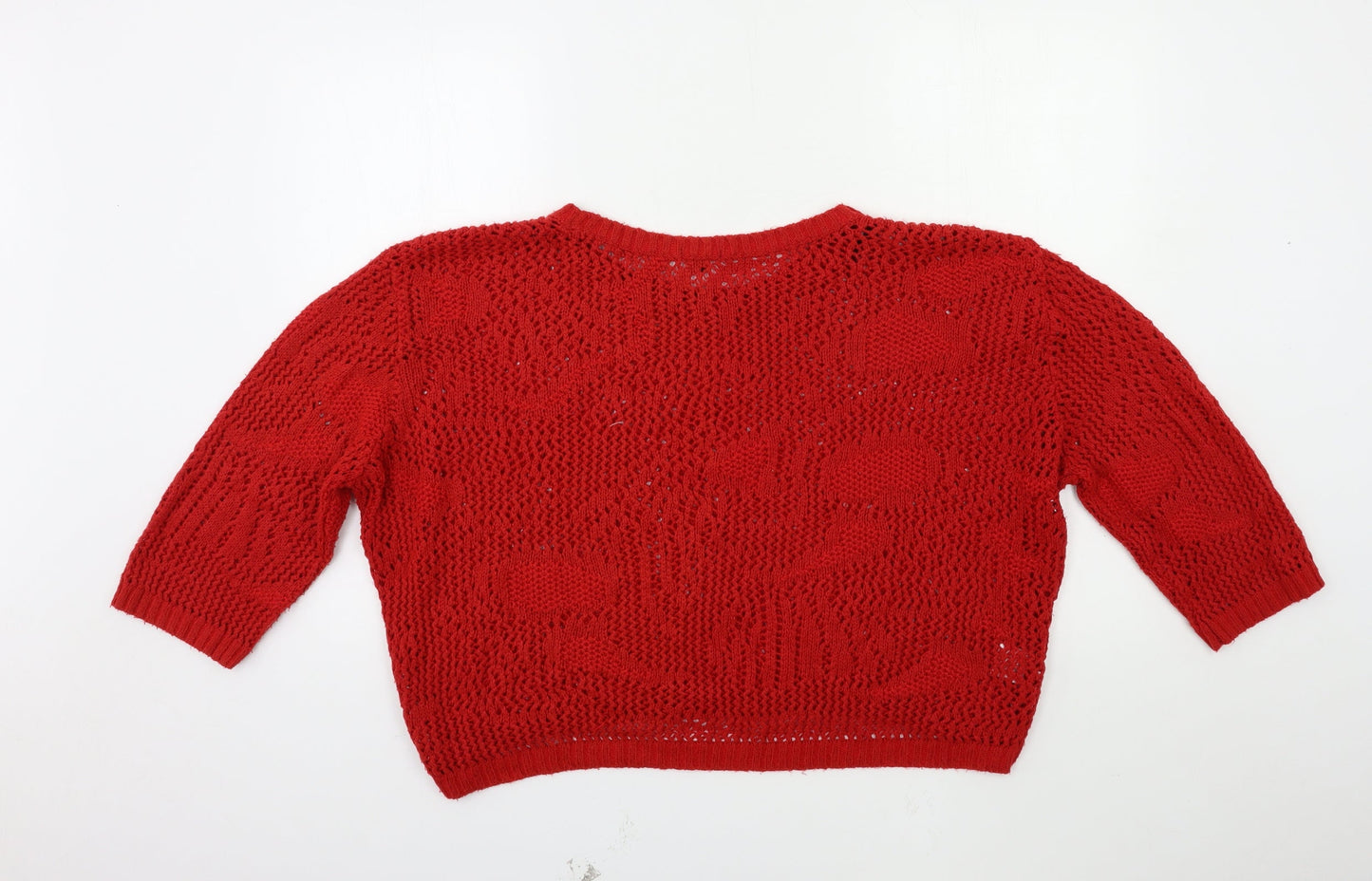 Womens UK Size 16 Papaya Red Pullover Jumper