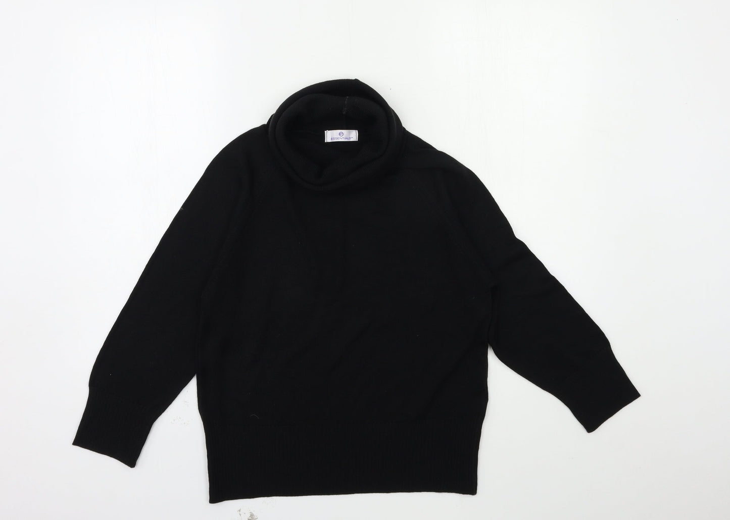 Womens UK Size 14 Essentials Black Pullover Jumper
