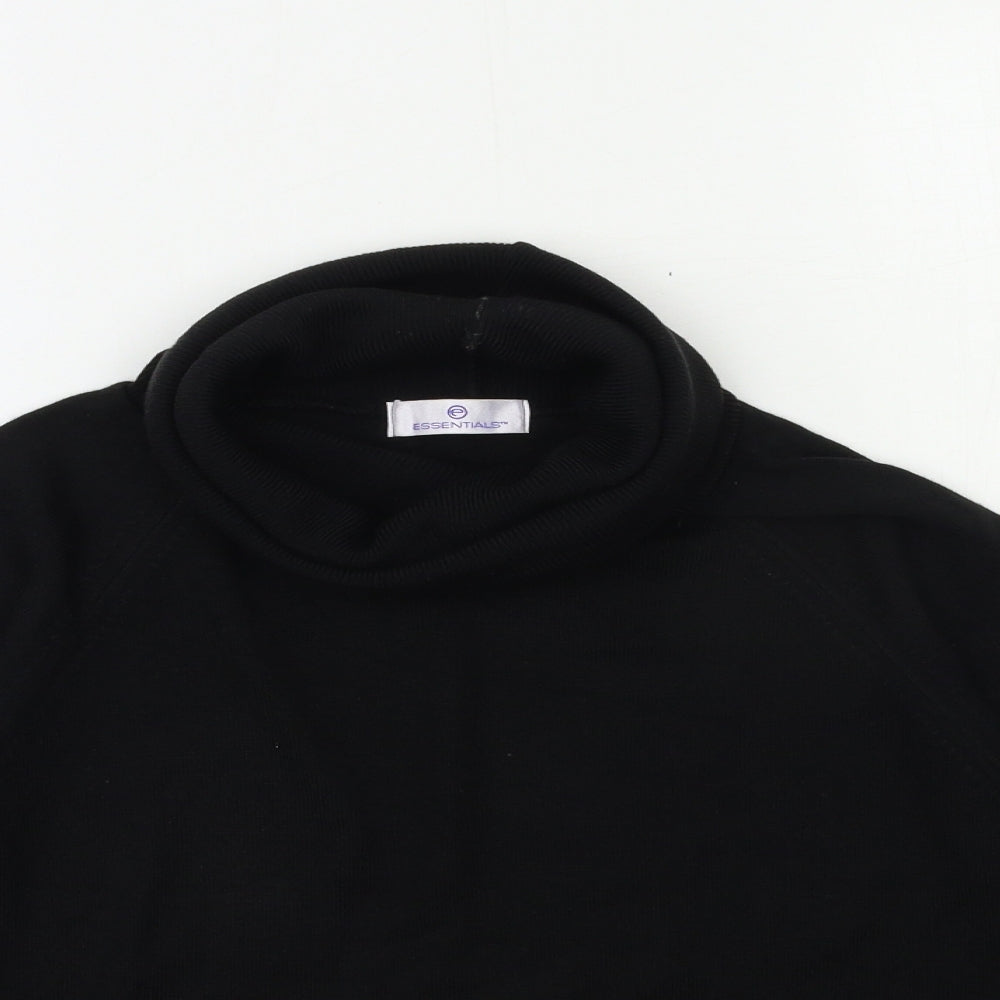 Womens UK Size 14 Essentials Black Pullover Jumper