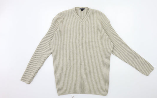 George Mens Beige  Knit Pullover Jumper Size L