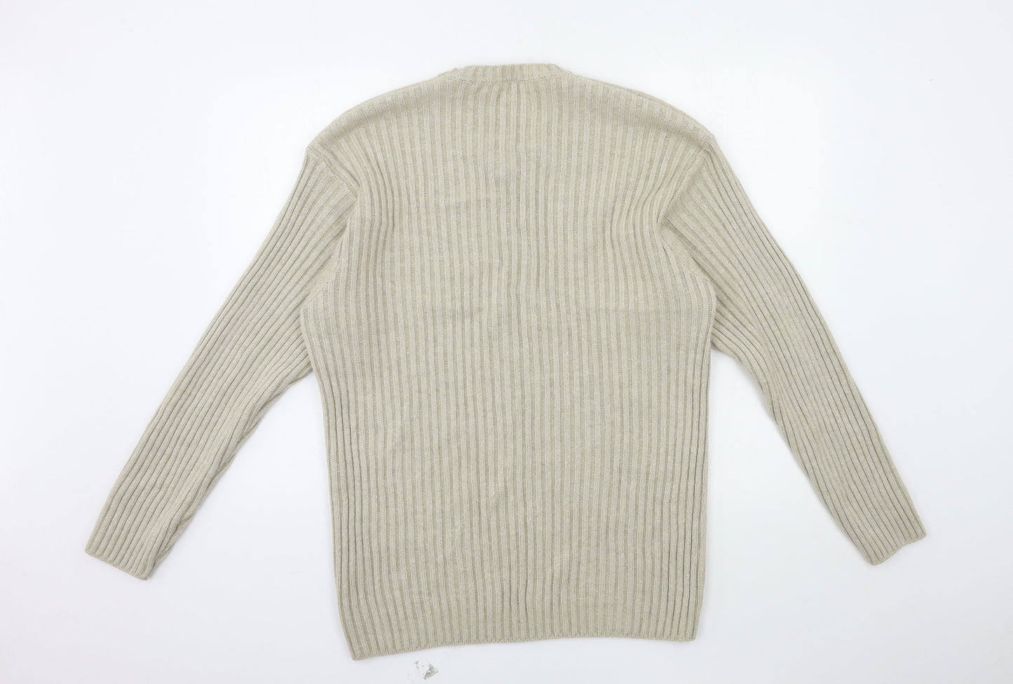 George Mens Beige  Knit Pullover Jumper Size L