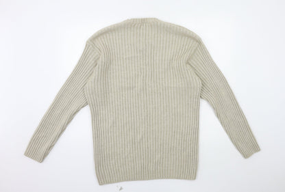 George Mens Beige  Knit Pullover Jumper Size L