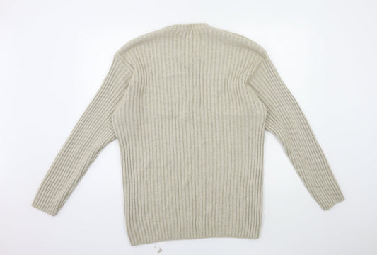 George Mens Beige  Knit Pullover Jumper Size L