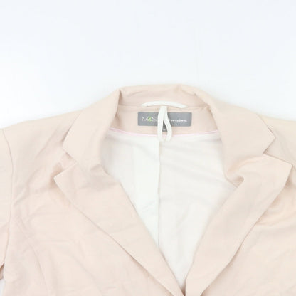 Marks and Spencer Womens Pink   Jacket Blazer Size 10