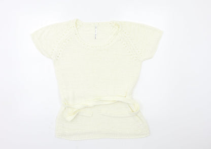 Womens UK Size 14 E-vie White  Jumper
