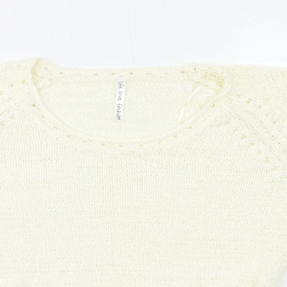 Womens UK Size 14 E-vie White  Jumper