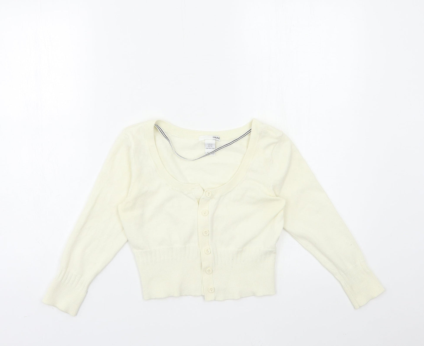 Womens UK Size XS H&M Beige Cardigan Jumper