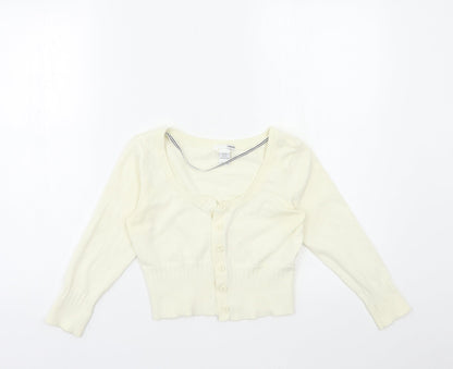 Womens UK Size XS H&M Beige Cardigan Jumper