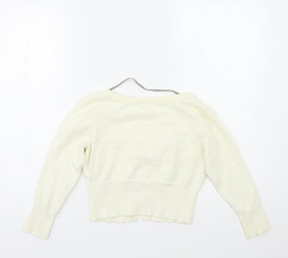 Womens UK Size XS H&M Beige Cardigan Jumper