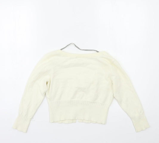 Womens UK Size XS H&M Beige Cardigan Jumper