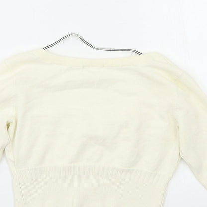 Womens UK Size XS H&M Beige Cardigan Jumper