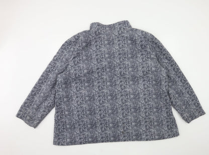 Womens UK Size 2XL Anne De Lancay Grey Overcoat