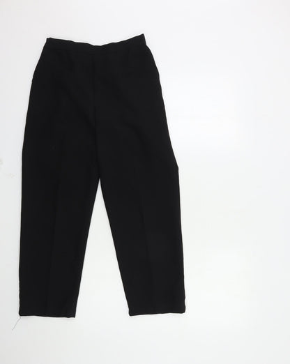 Womens UK Size 12 Preworn Regular Fit  Black Trousers