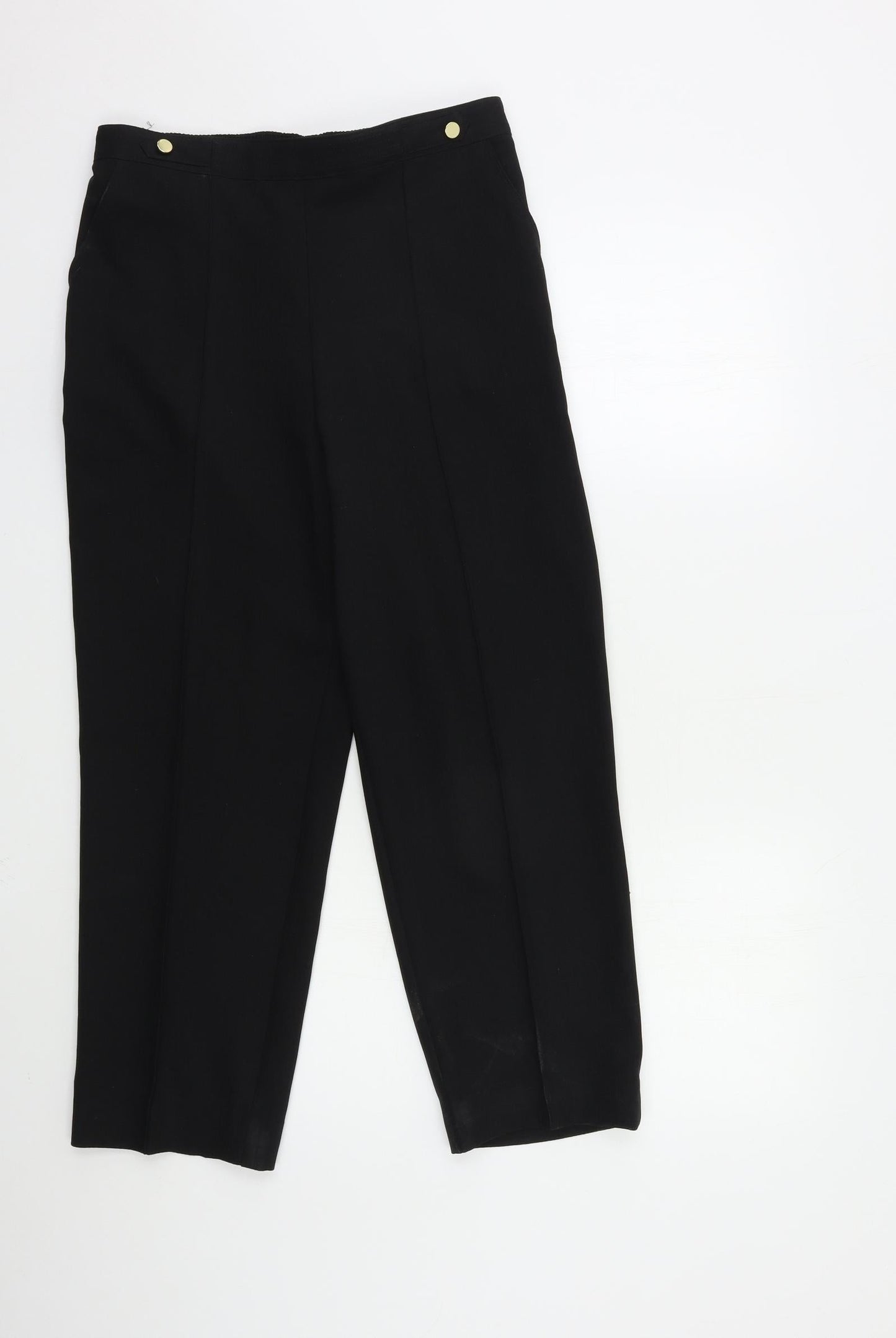 Womens UK Size 10 Marks and Spencer Regular Fit  Black Trousers
