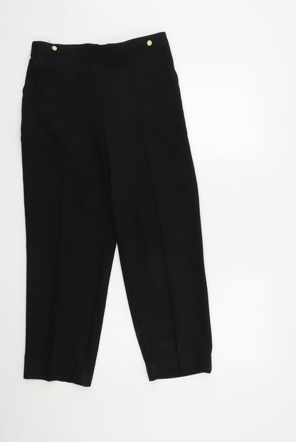 Womens UK Size 10 Marks and Spencer Regular Fit  Black Trousers