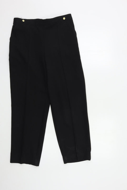 Womens UK Size 10 Marks and Spencer Regular Fit  Black Trousers