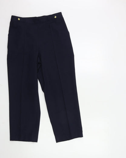 Womens UK Size 10 Marks and Spencer Regular Fit  Blue Trousers