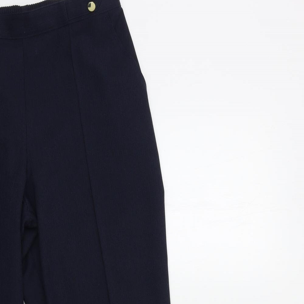 Womens UK Size 10 Marks and Spencer Regular Fit  Blue Trousers
