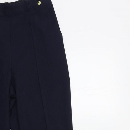 Womens UK Size 10 Marks and Spencer Regular Fit  Blue Trousers