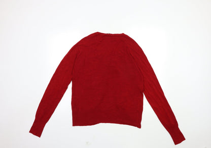 Womens UK Size 16 New Look Red Cardigan Jumper