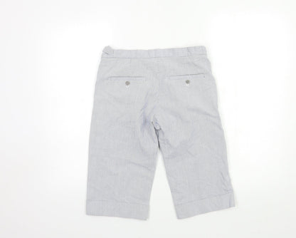 FARH Womens Blue Striped  Cropped Trousers Size 28 in