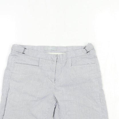 FARH Womens Blue Striped  Cropped Trousers Size 28 in