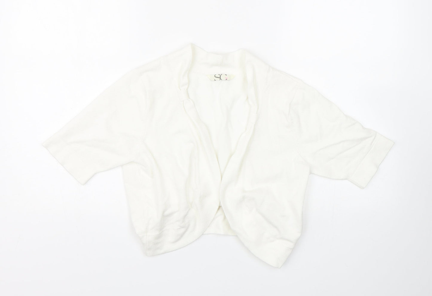 Womens UK Size 14 BHS White Cape Jumper