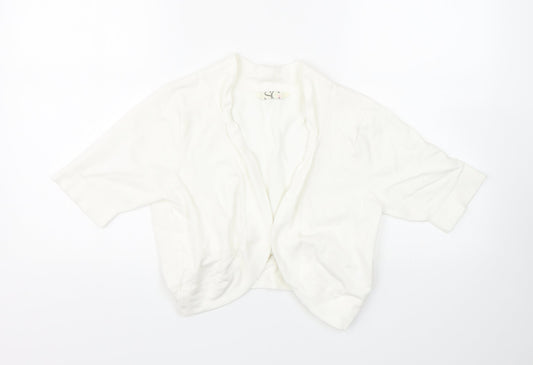 Womens UK Size 14 BHS White Cape Jumper