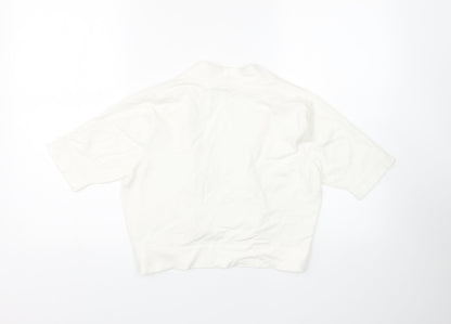 Womens UK Size 14 BHS White Cape Jumper