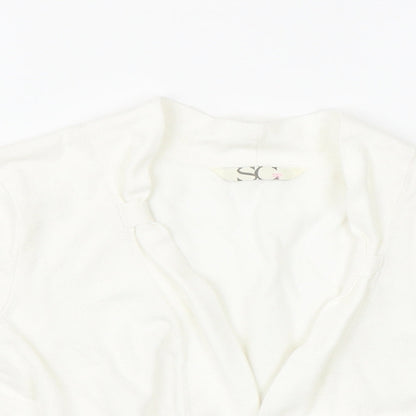Womens UK Size 14 BHS White Cape Jumper