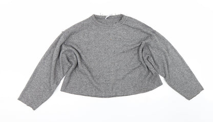 Womens UK Size M Zara Grey Basic T-Shirt