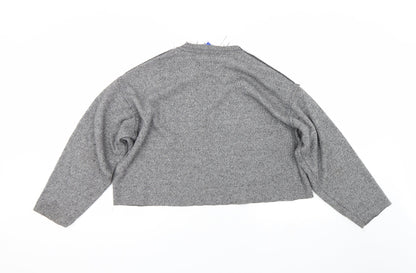 Womens UK Size M Zara Grey Basic T-Shirt