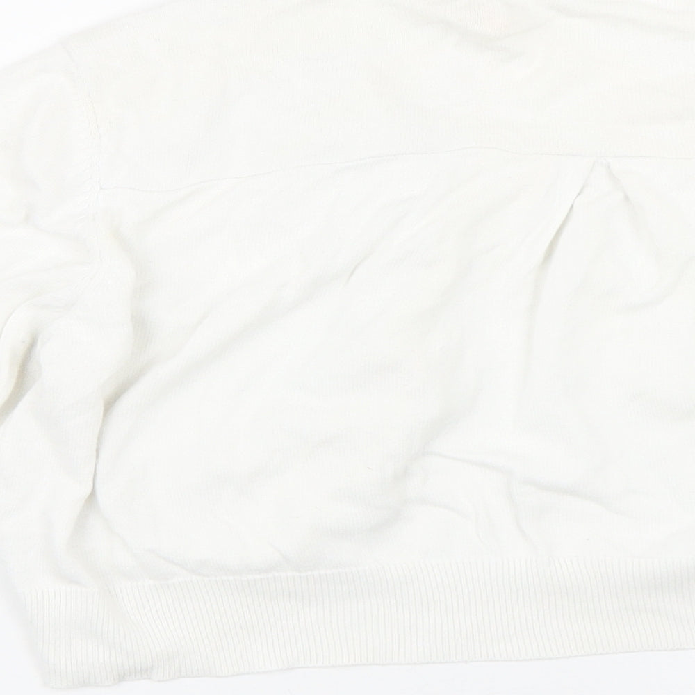 Womens UK Size L Wallis White Cape Jumper