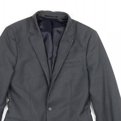 Topshop Mens Grey   Jacket Suit Size 34