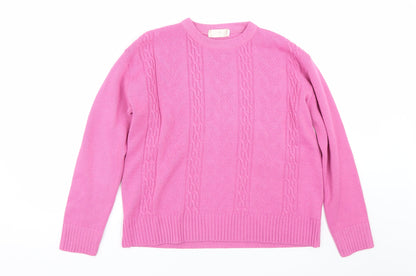 Womens UK Size XL Choice Pink Pullover Jumper