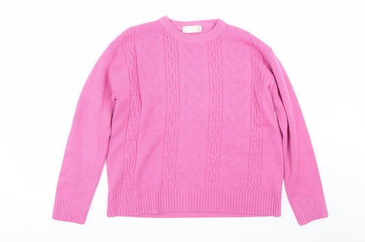 Womens UK Size XL Choice Pink Pullover Jumper