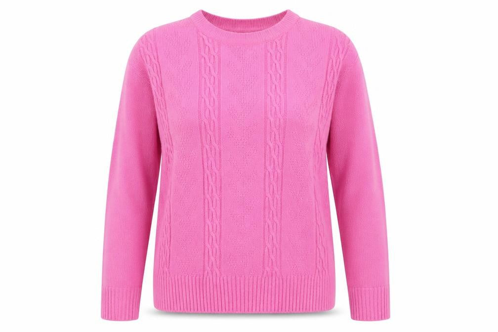 Front view of Choice women’s pink jumper, size XL