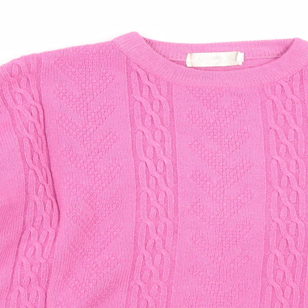 Womens UK Size XL Choice Pink Pullover Jumper