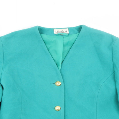 Nico Nico Womens Green   Overcoat Coat Size 14
