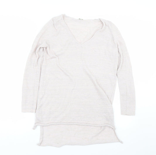 Womens UK Size 8 River Island Pink Basic T-Shirt