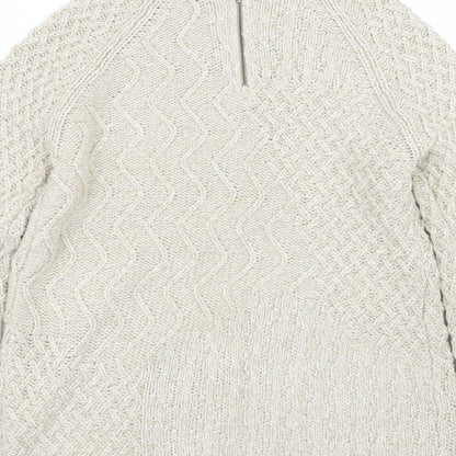 Womens UK Size M Ellen Reyes Beige Pullover Jumper