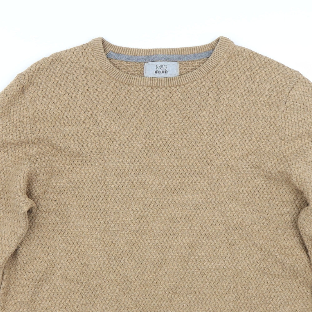 Womens UK Size M M&S Brown Pullover Jumper
