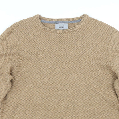 Womens UK Size M M&S Brown Pullover Jumper