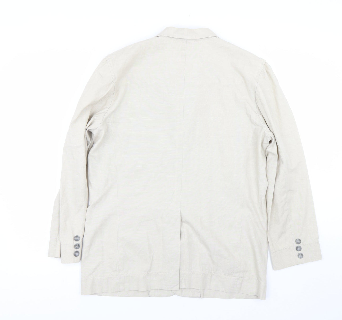 Kwan Womens Beige   Jacket Blazer Size L